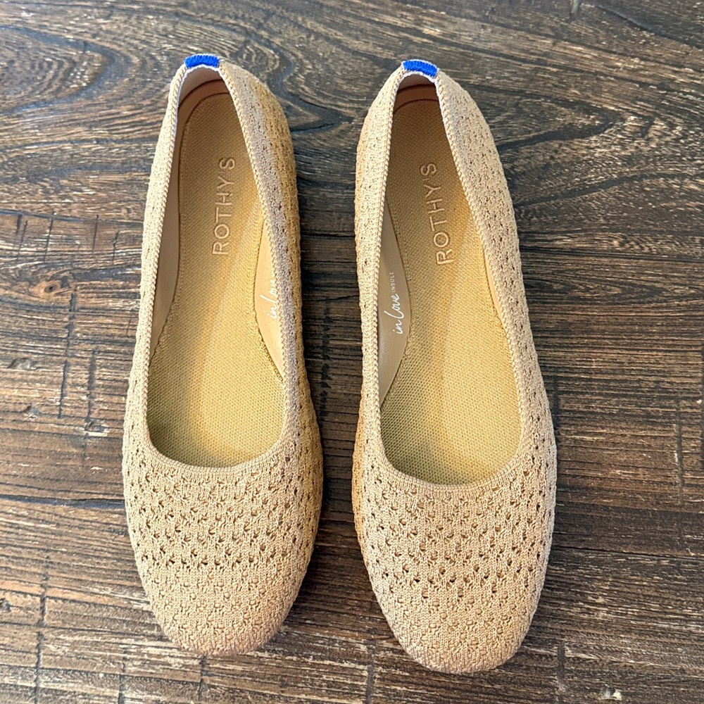 Rothy’s The Max Square Flats Wren Crochet Women’s Size 9 Rare Sustainable Shoes - Picture 2 of 9